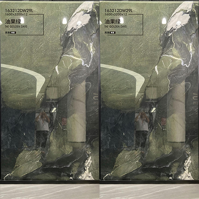 12MM Dining Table  Avocado Green Interior Sintered Stone Slab