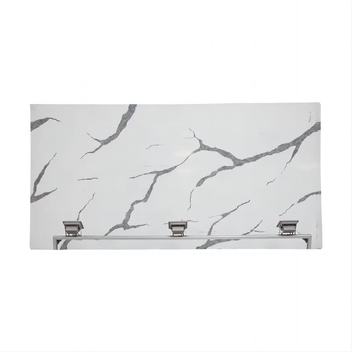 New Grey Vein Artificial Quartz Stone Slabs Calacatta White Quartz Stone Wall panel Kitchen countertop worktop