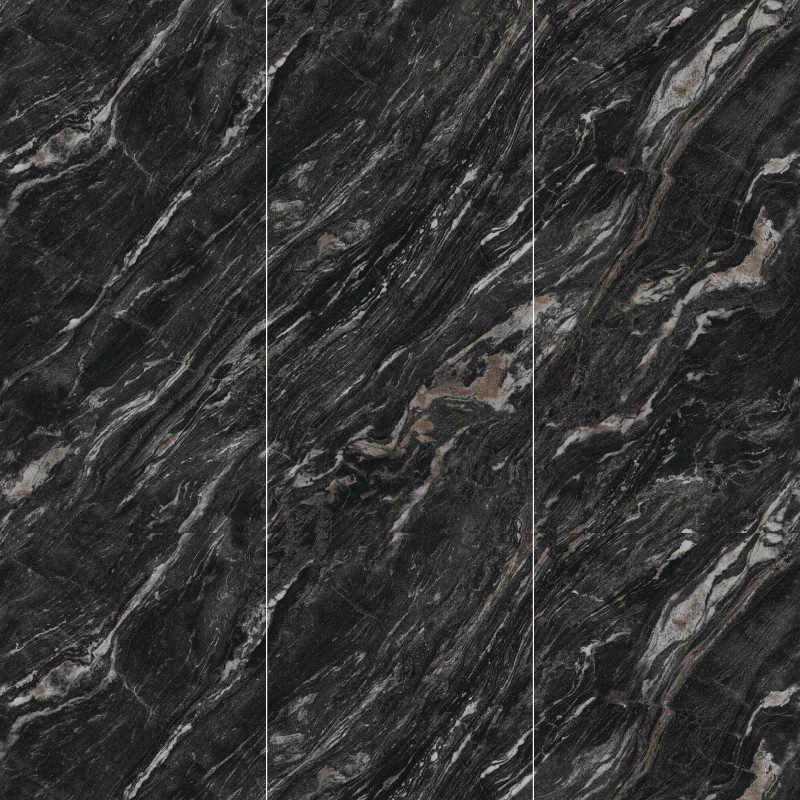 Black Continuous Pattern 3200*1600*12MM Wall Cladding Sintered Stone Slab