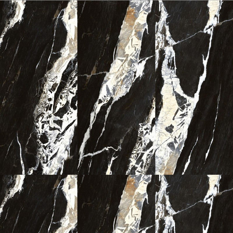 Black Cosmic Granite Layout 3200*1600*12MM Wall Cladding Sintered Stone Slab