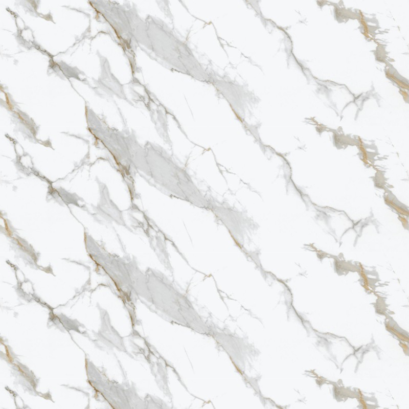 15MM Special Design Carrara Gold Elegant Marble Sintered Stone Slabs