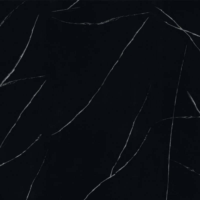 9MM Black and White Root Sintered Stone Honed Surface Slab for Kitchen Countertop