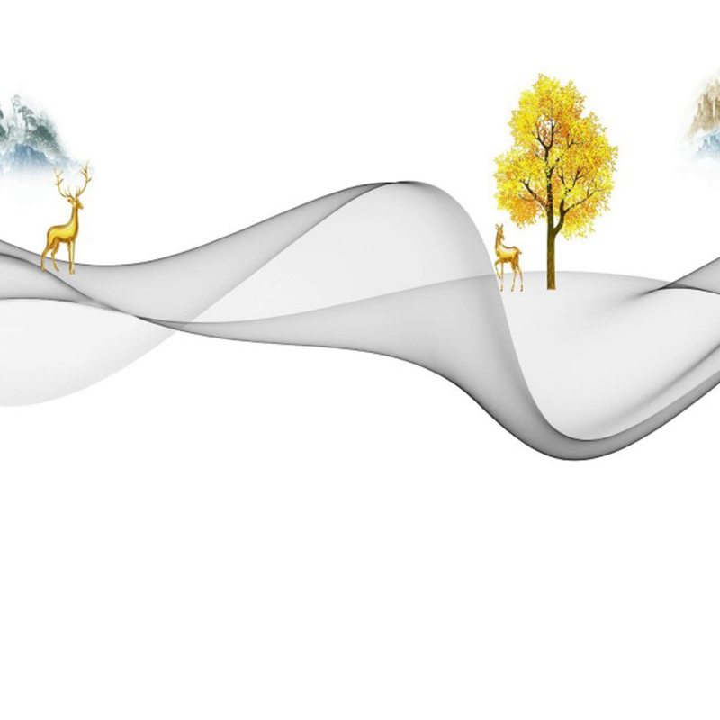 9MM Landscape and Animals Series Sintered Stone Polished Slab Home Decoration