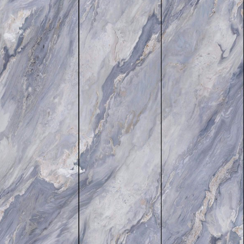 9MM Blue Beilu Sintered Stone Honed Surface Slab For Background Wall