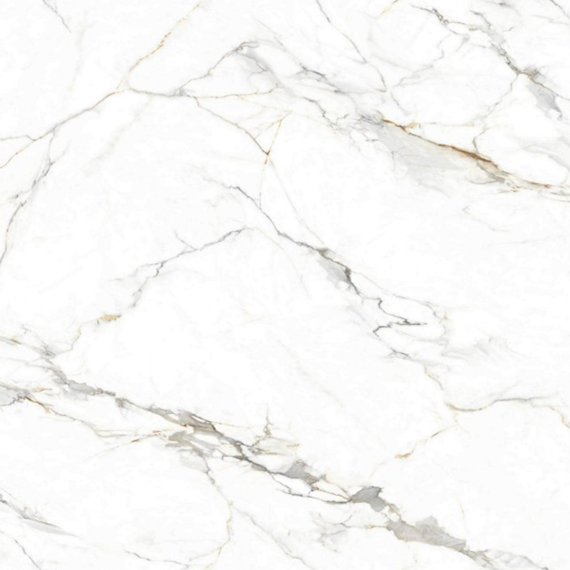 9MM New Bergamo White Sintered Stone Polished Slab Living Room Wall Tiles 