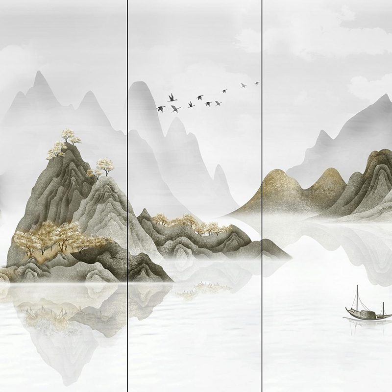 9MM Landscape Painting Series Sintered Stone Big Slab for Living Room