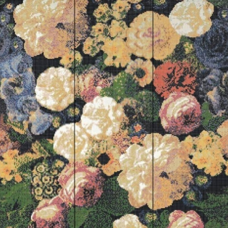 9MM Mosaic Flower Series Sintered Stone Slabs For Home Decoration