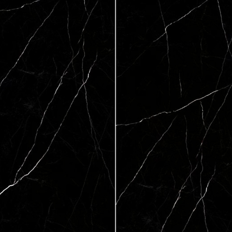 9MM Black and White Root Sintered Stone Honed Surface Slab for Kitchen Countertop