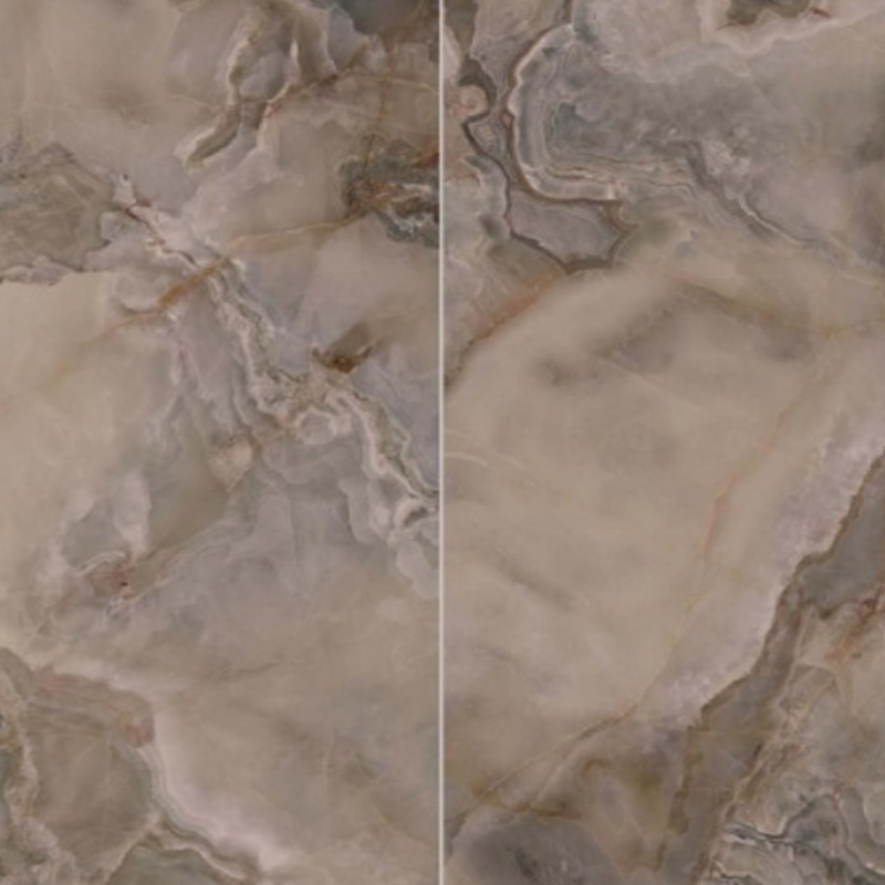 9MM Brown Jade Sintered Stone Slab Villa Countertop Floor Living Room