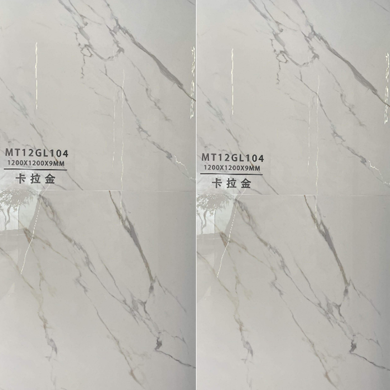 9MM Carrara Golden Sintered Stone Porcelain Slab Interior Decoration