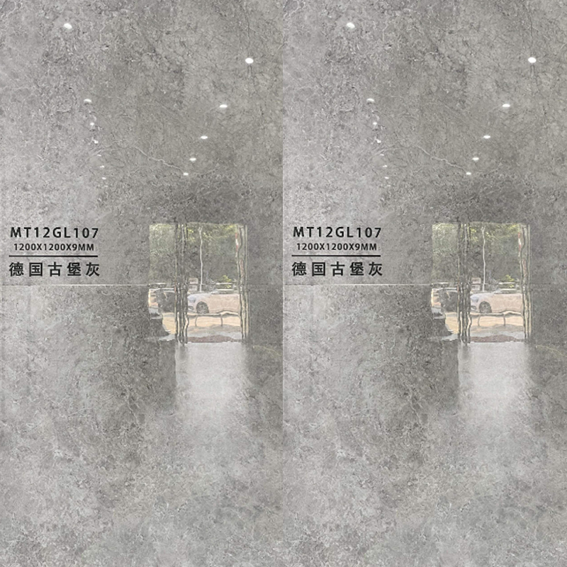 9MM Grey Sintered Stone Slab For Dining Table Or Flooring