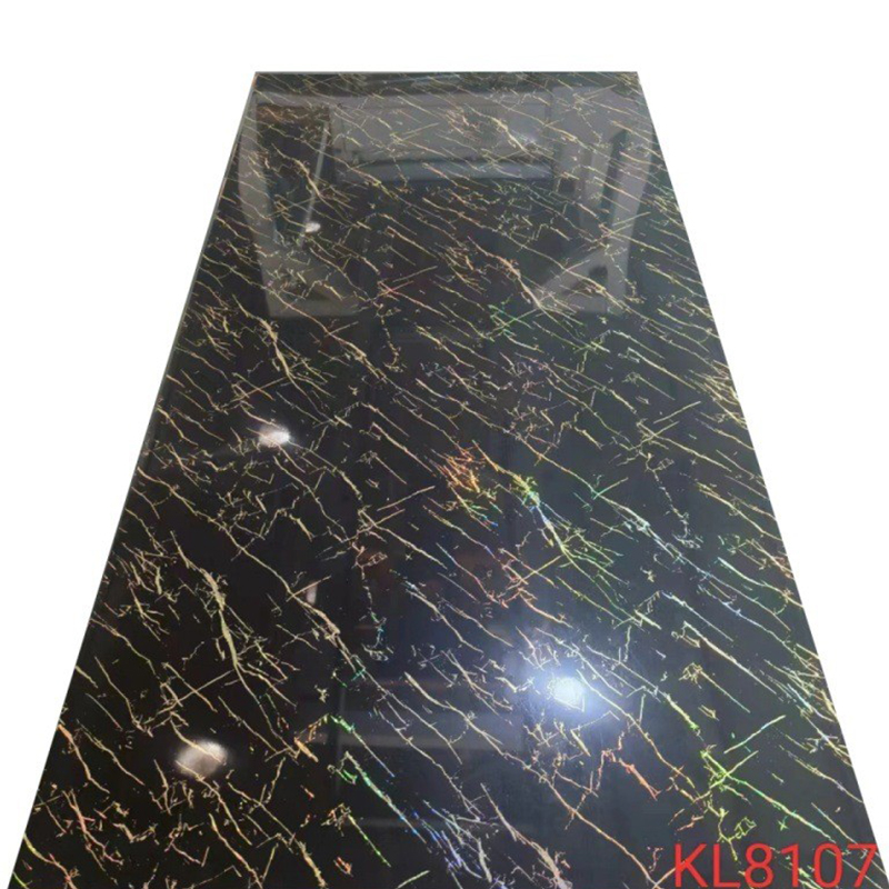 2.5mm UV Panel High Glossy Pvc Marble Sheet 3D Printed Design