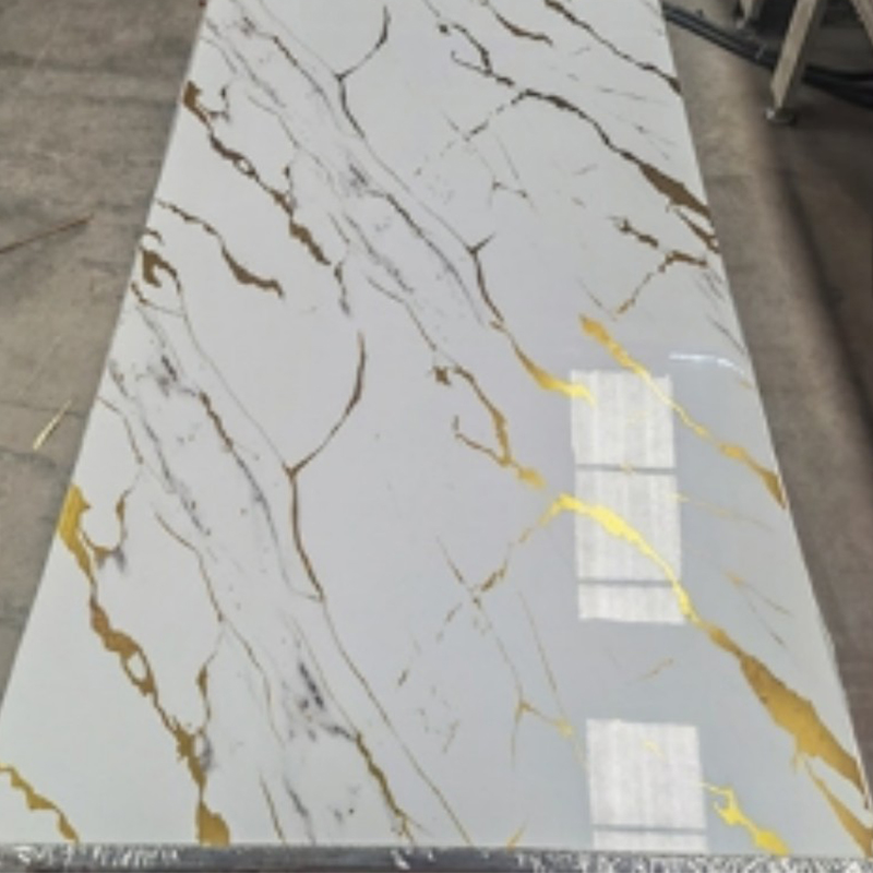 2.5mm UV Panel High Glossy Pvc Marble Sheet 3D Printed Design