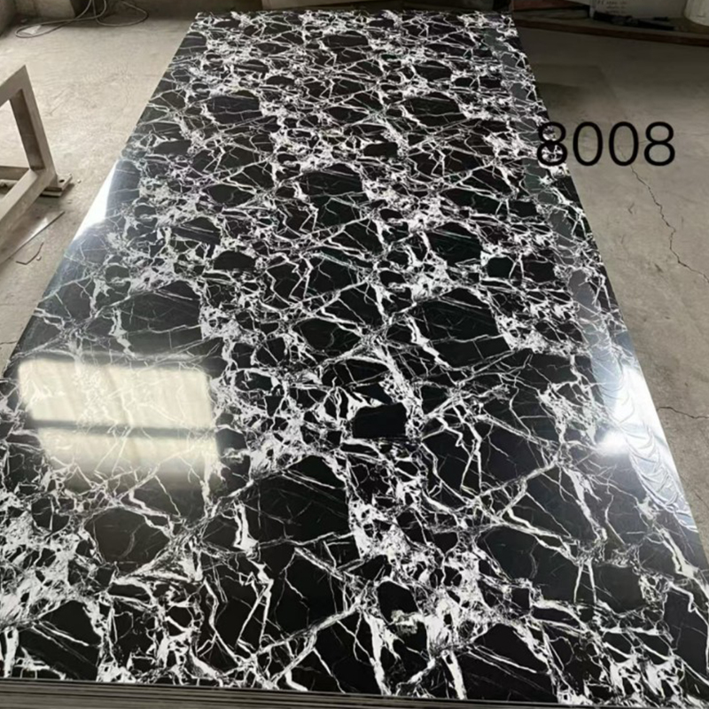 2.5mm Lightweight PVC Marble Sheets Waterproof spc Wall Panels for Interior Decoration