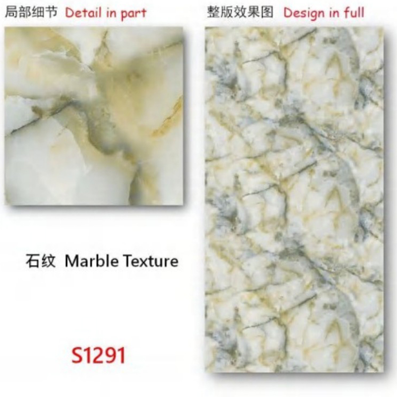 2.5mm UV Panel High Glossy Pvc Marble Sheet 3D Printed Design