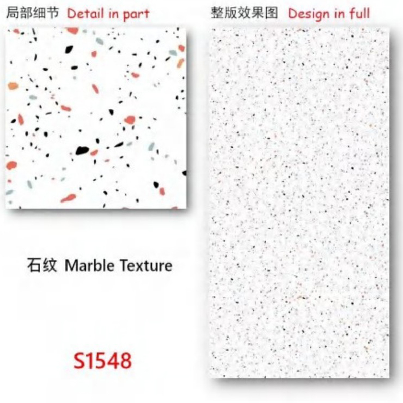 2.5mm UV Panel High Glossy Pvc Marble Sheet 3D Printed Design