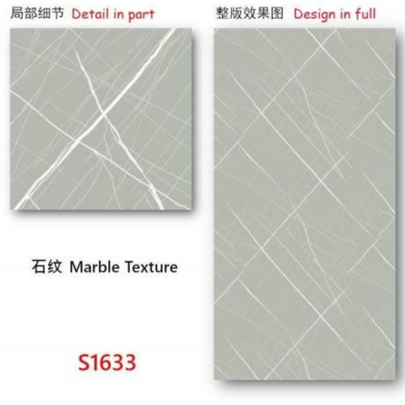 2.5mm UV Panel High Glossy Pvc Marble Sheet 3D Printed Design