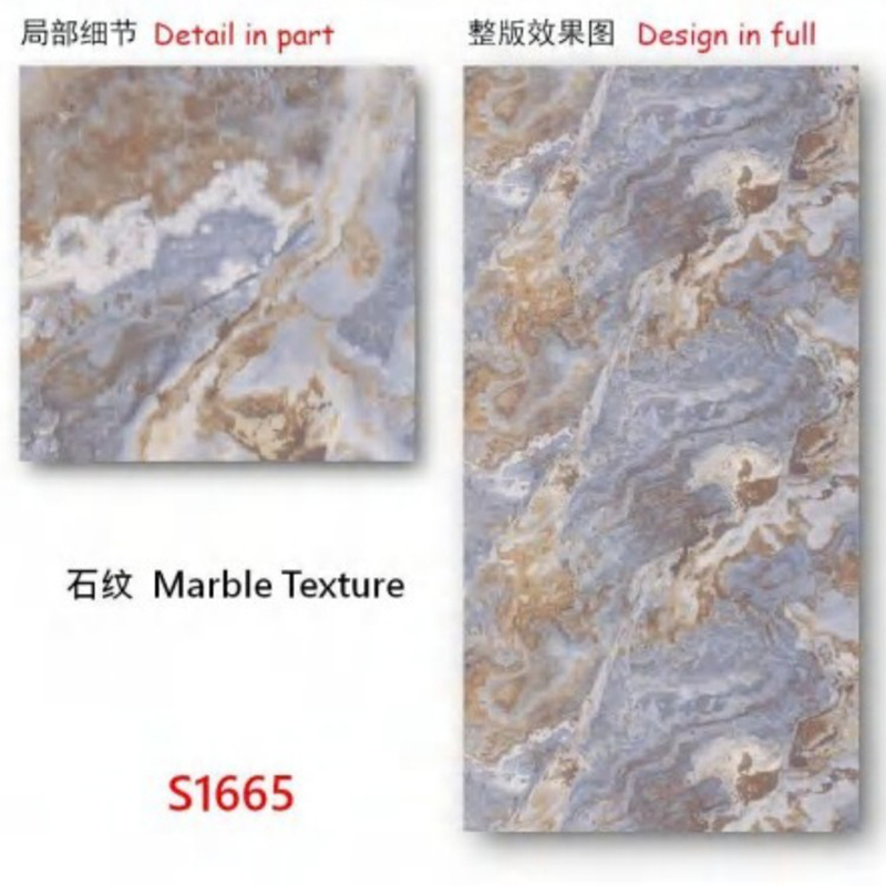 2.5mm UV Panel High Glossy Pvc Marble Sheet 3D Printed Design