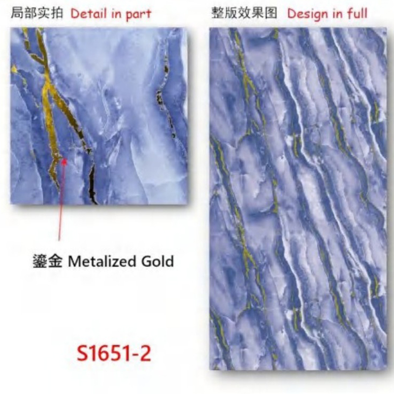 2.5mm Waterproof PVC Sheet UV Marble Board Gilded Series Interior Walls Ceilings Decoration