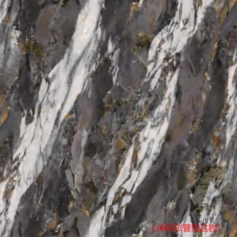 2.5mm Waterproof PVC Sheet UV Marble Board Gilded Silver Series Interior Walls Ceilings Decoration