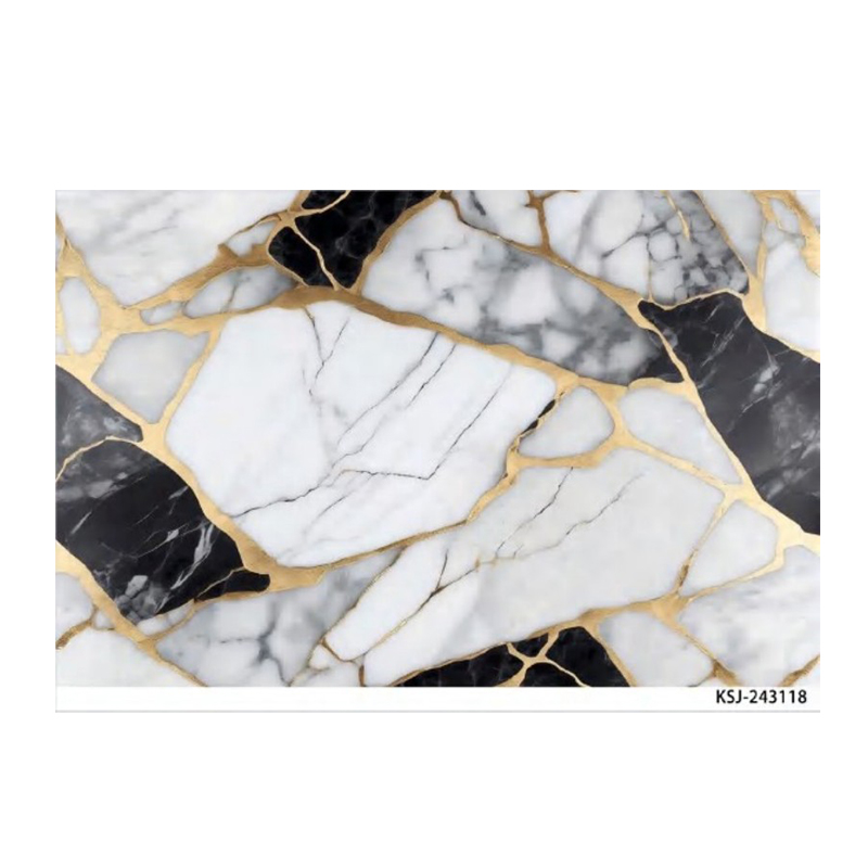 2.5mm Customized Film Series PVC Sheet UV Marble Board Interior Decoration