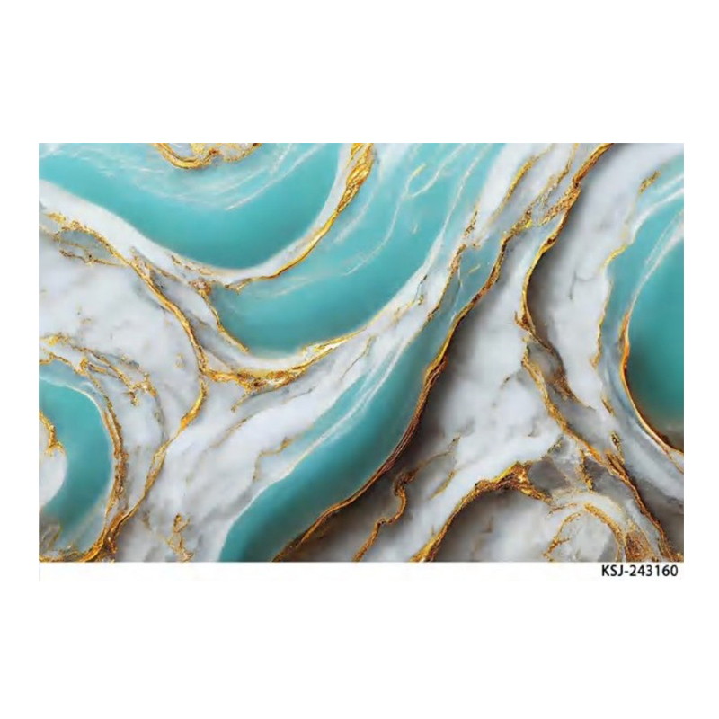 2.5mm Customized Film Series PVC Sheet UV Marble Board Interior Decoration