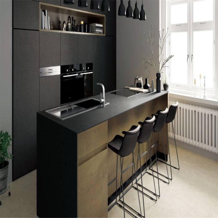 3MM St. Paul Cement Black Cafe Kitchen Restaurant Coffee Table