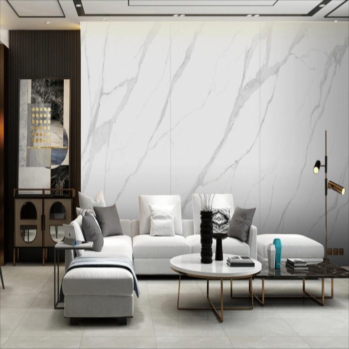 3MM Austen Calacatta White Luxury Door For Houses Price