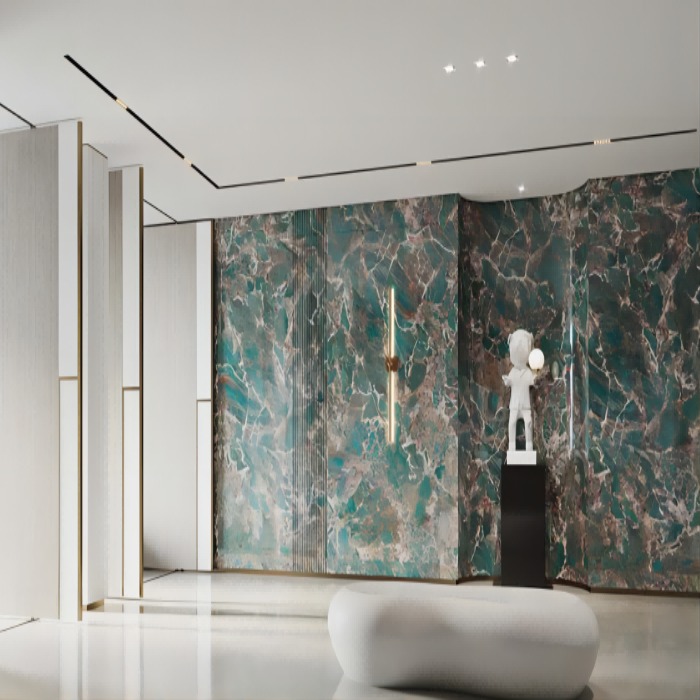 6MM Good Price Amazonite Green Polished Slabs For High-end Villa