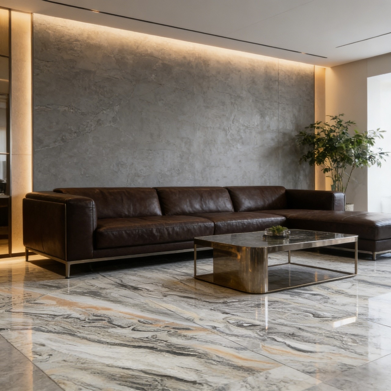 9MM Super Venetian Brown Sintered Stone for Floor Panel Decoration