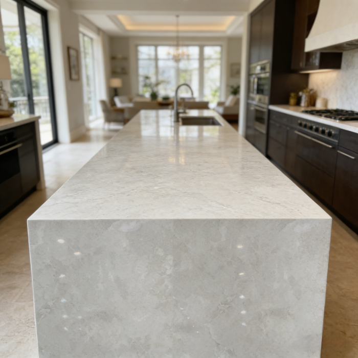 9MM White Jade Sintered Stone Slab Villa Countertop Floor Living Room