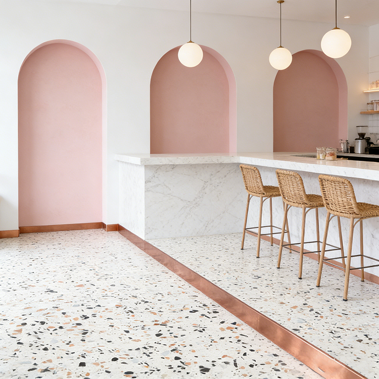 YDSTONE Factory Direct Modern Design Polished Artificial Stone Floor Tiles 3D Model Solution Cement Terrazzo Slab Tiles