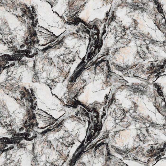 12mm Porcelain Tile Artificial Midnight Black White Vein Sintered Stone Slab