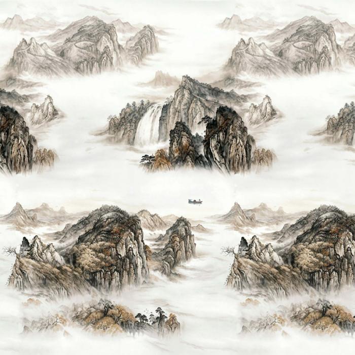 9MM Landscape Painting Series Sintered Stone Home Decoration