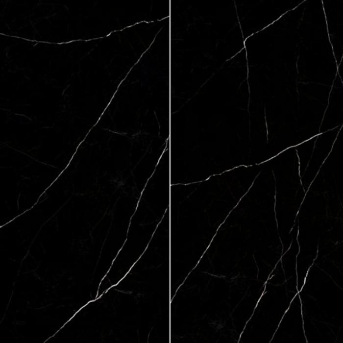 9MM Black and White Root Sintered Stone Polished Slab for Kitchen Countertop