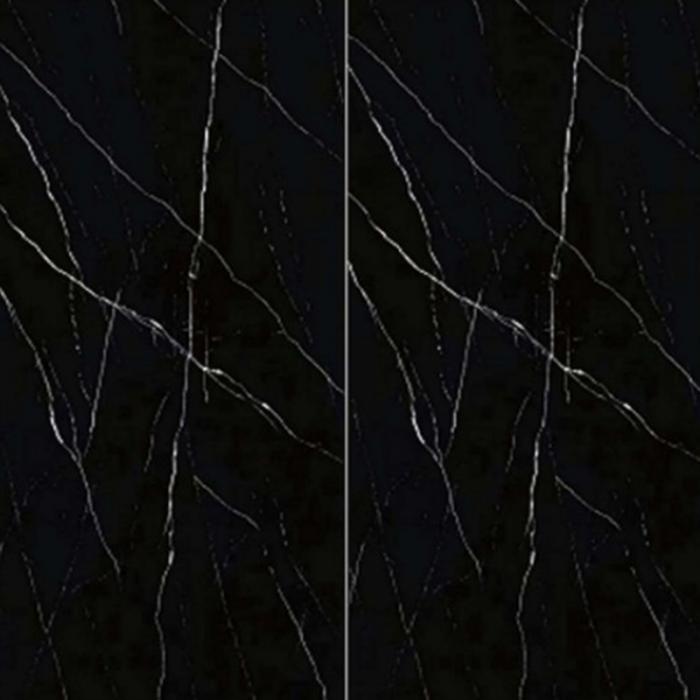 9MM Black and White Root Sintered Stone Polished Slab for Kitchen Countertop