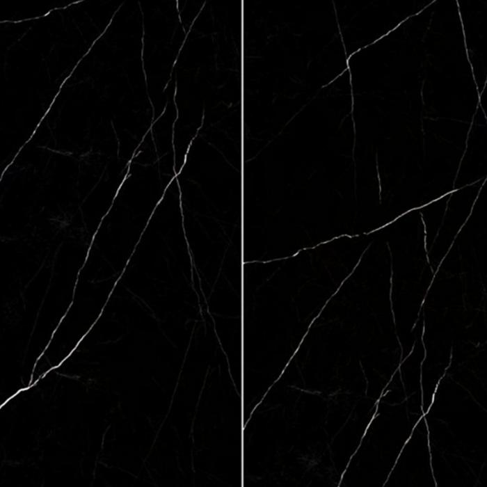 9MM Black and White Root Sintered Stone Honed Surface Slab for Kitchen Countertop
