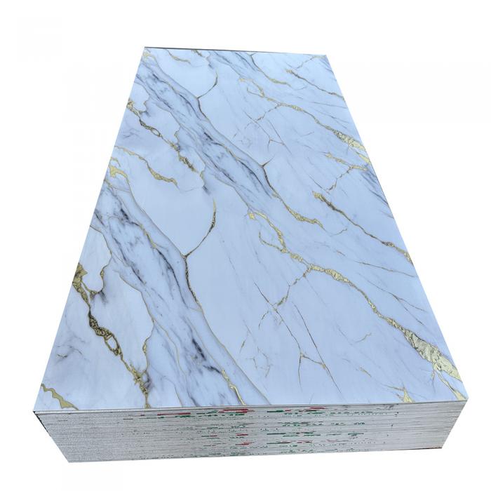 2.5mm UV Panel High Glossy Pvc Marble Sheet 3D Printed Design